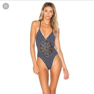Frankie’s Poppy One Piece Navy Stars size L